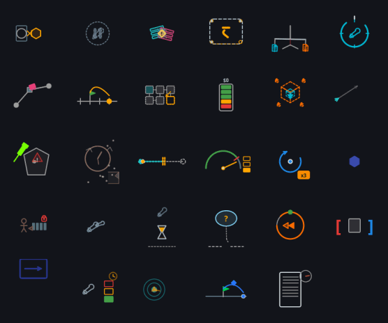 B1 Muse Spark — 29 animated agent-state glyphs
